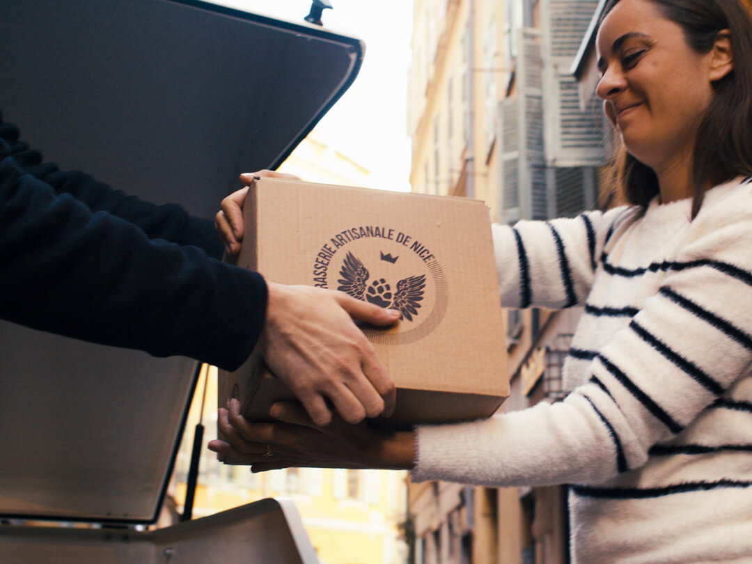 carton de bière brassée à Nice